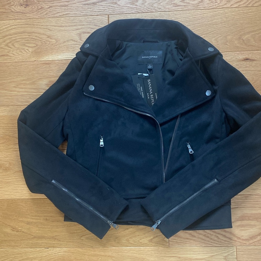Banana Republic faux  suede biker jacket